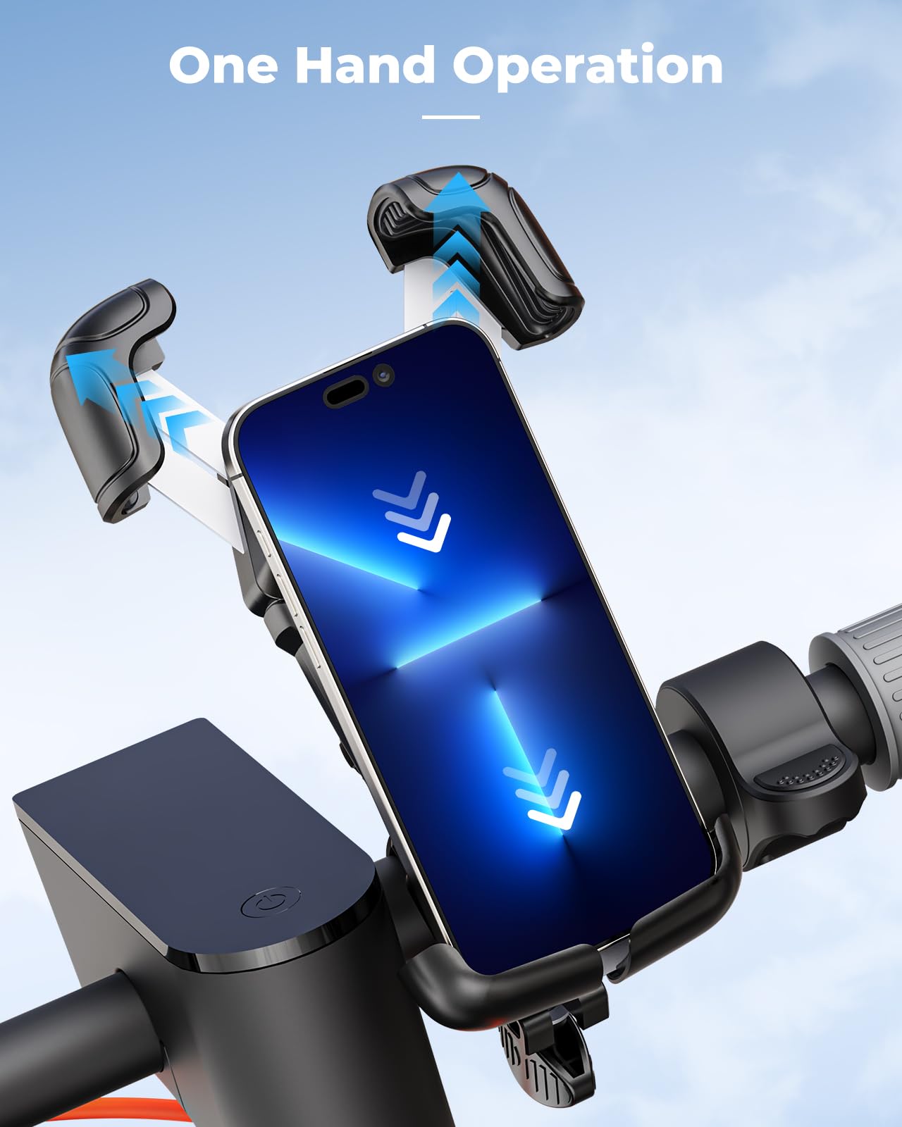 Megawheels Bike Phone Holder,Scooter Handlebar Mount With Clips Lock Fits 4.7''~7.0'' Cell Phones,Universal Handlebar Phone Clip